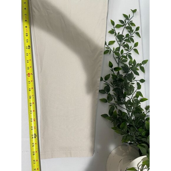 Womens Bollie Brooks Beige Elastic Waist Pants Size 12P Cotton/Polyester - Picture 13 of 13